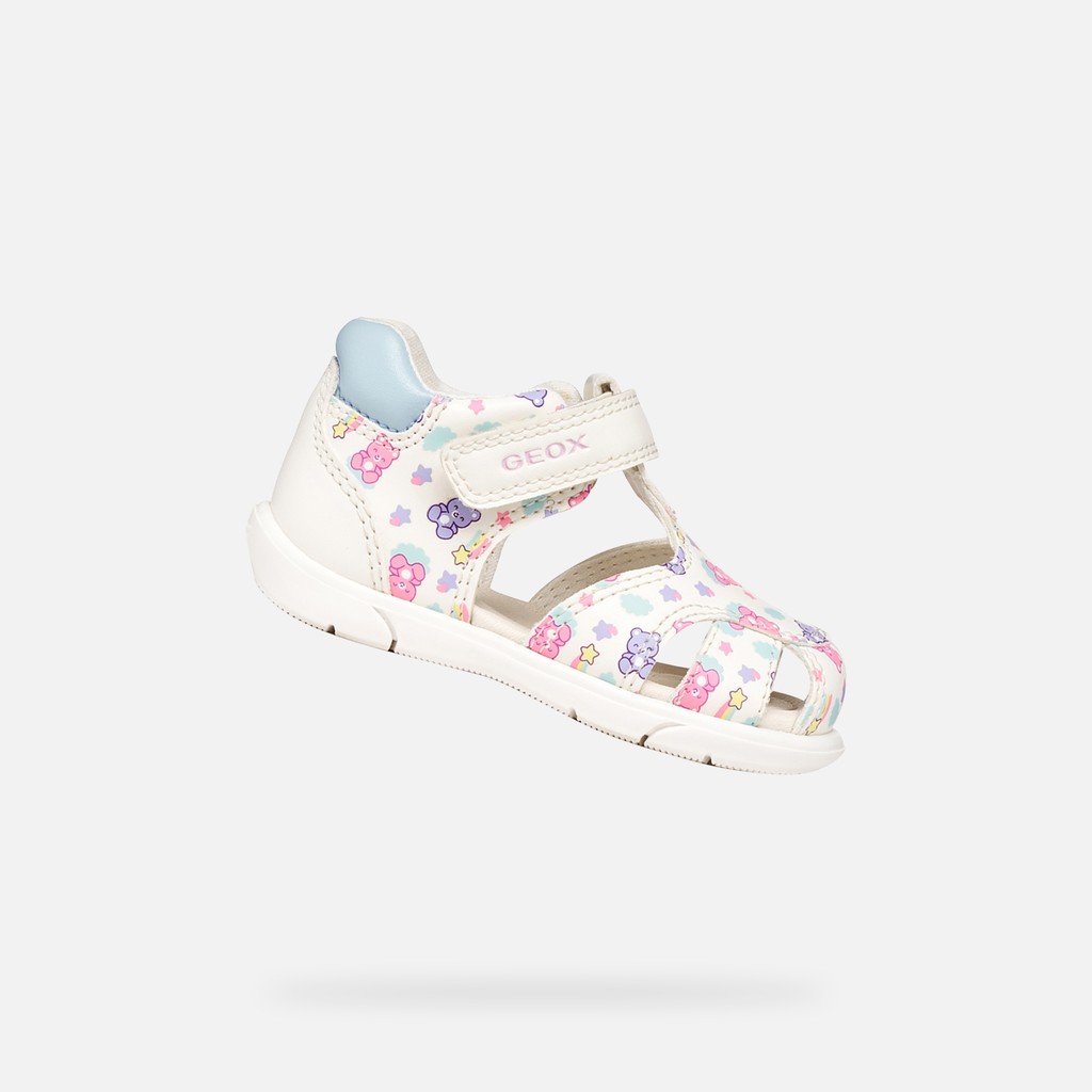 Closed toe sandals SANDAL ZAPITO BABY GIRL White/Light blue - image number 0 | GEOX