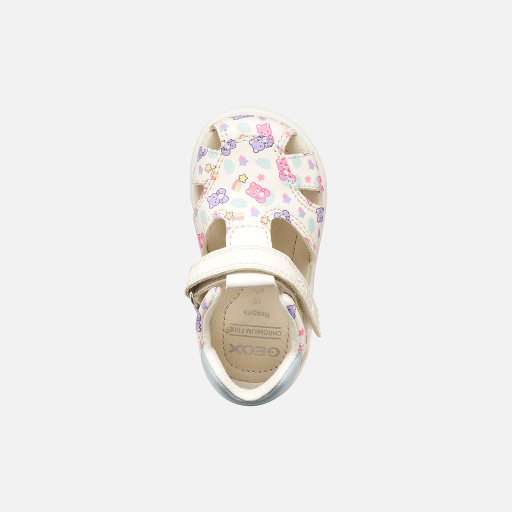 Closed toe sandals SANDAL ZAPITO BABY GIRL White/Light blue - image number 5 | GEOX