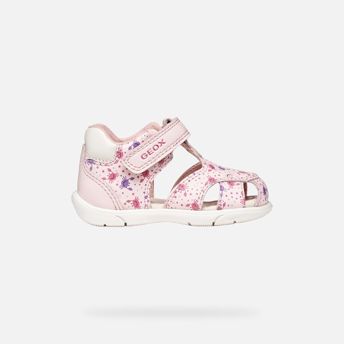 Closed toe sandals SANDAL ZAPITO BABY GIRL Light pink/White | GEOX