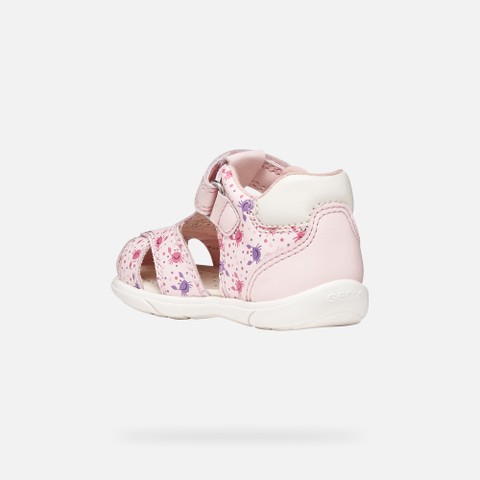 Geschlossene Sandalen SANDAL ZAPITO BABY M&Auml;DCHEN Hellrosa/Wei&szlig; - image number 3 | GEOX