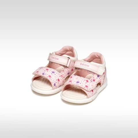 Sandali con strappo SANDAL ZAPITO NEONATA Rosa chiaro/Bianco - image number 1 | GEOX