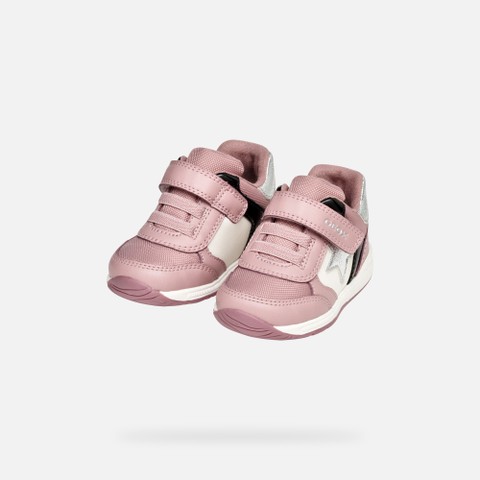 Low top sneakers RISHON BABY Old Rose/Black - image number 7 | GEOX