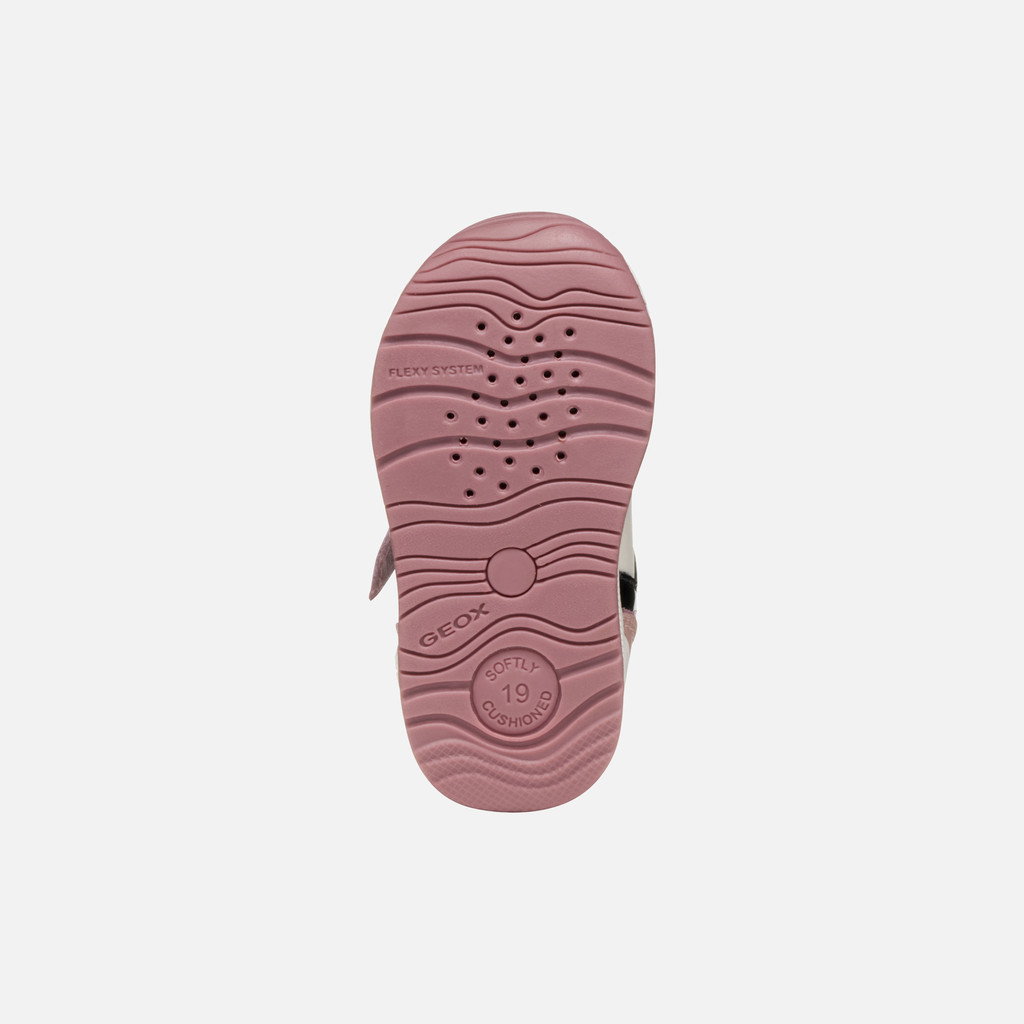 Low top sneakers RISHON BABY Old Rose/Black - image number 6 | GEOX