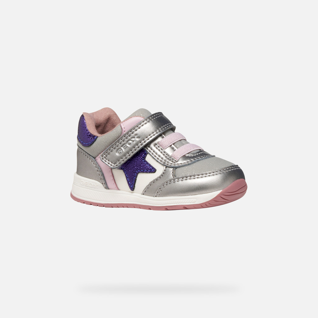 Low top sneakers RISHON BABY Dark Silver/Purple - image number 2 | GEOX
