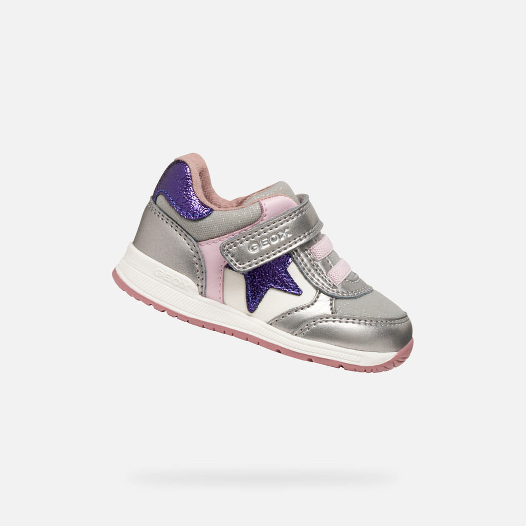Low top sneakers RISHON BABY Dark Silver/Purple - image number 0 | GEOX