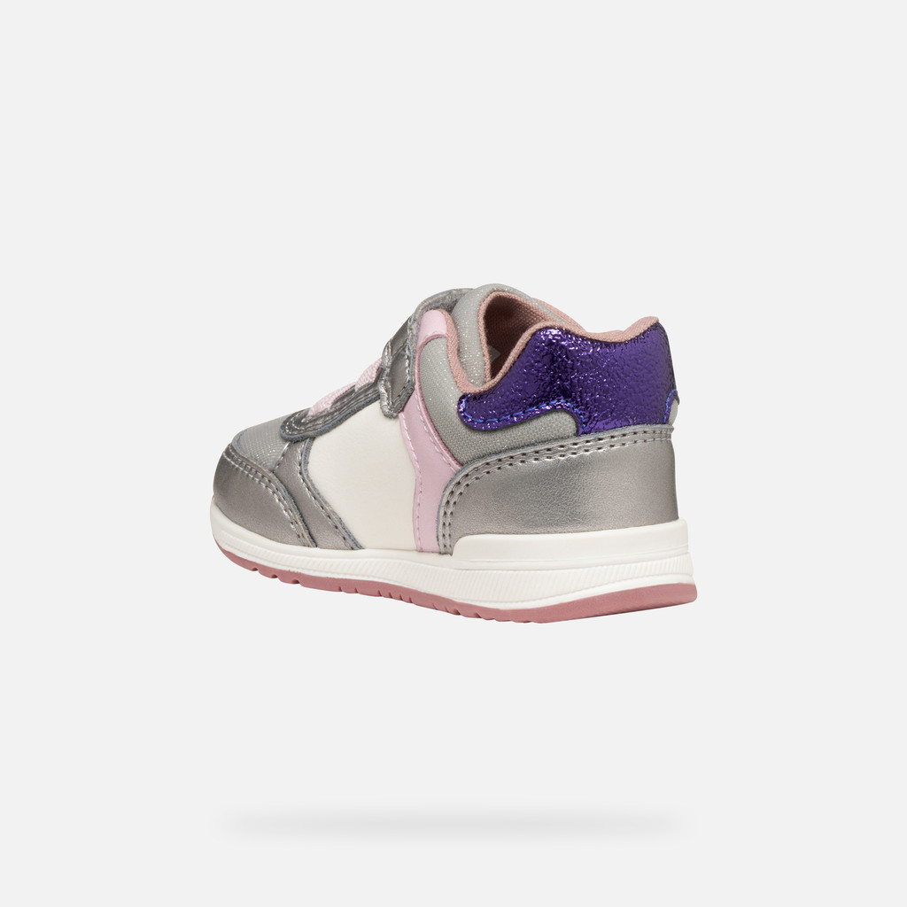 Low top sneakers RISHON BABY Dark Silver/Purple - image number 3 | GEOX