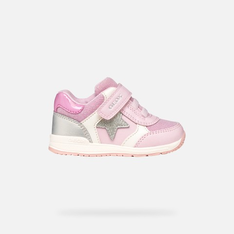 Baskets basse RISHON B&Eacute;B&Eacute; FILLE Rose/Argent - image number 1 | GEOX