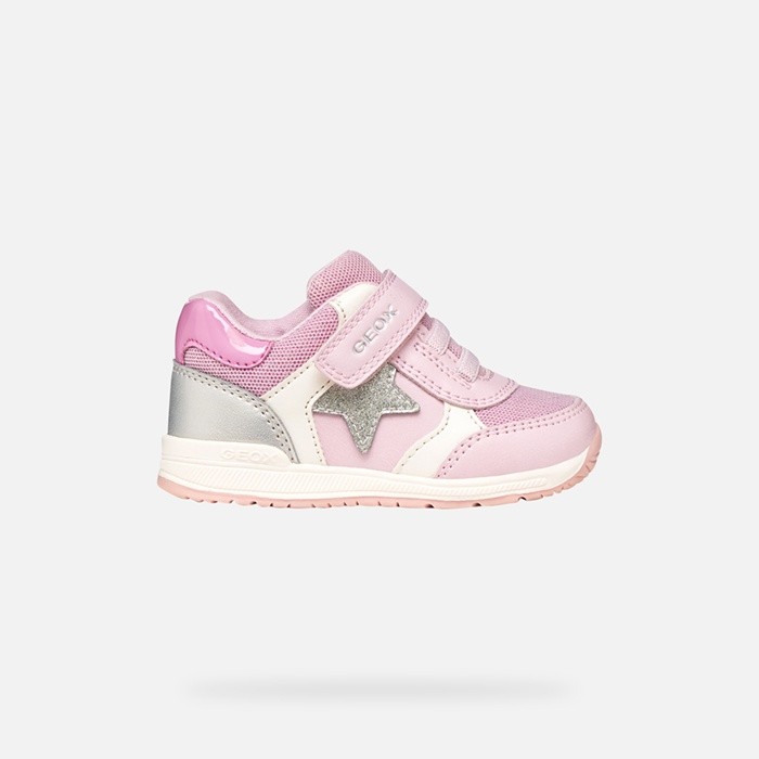 Baskets basse RISHON B&Eacute;B&Eacute; FILLE Rose/Argent | GEOX