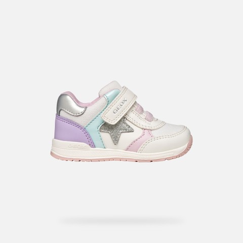 Low top sneakers RISHON BABY GIRL Off white/Lilac - image number 1 | GEOX