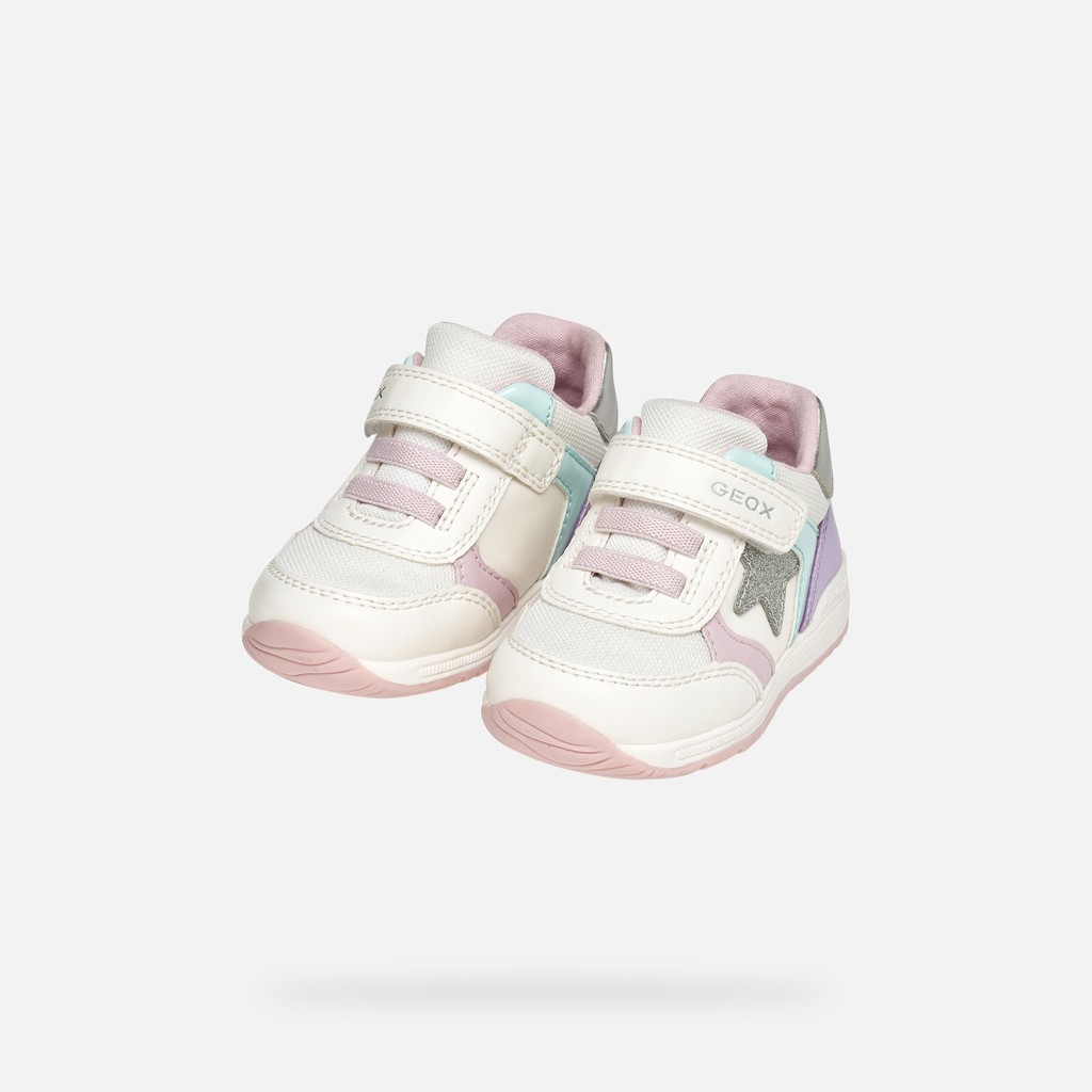 Low top sneakers RISHON BABY GIRL Off white/Lilac - image number 7 | GEOX