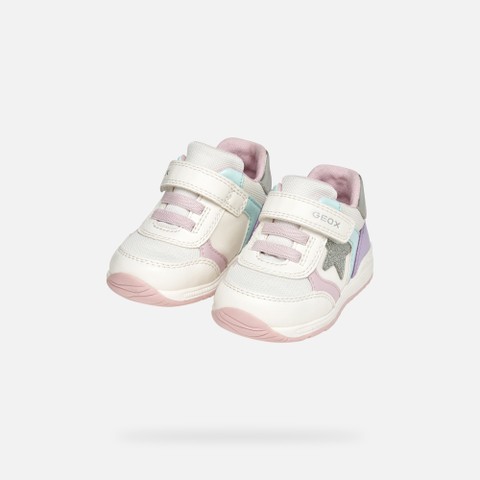 Low top sneakers RISHON BABY GIRL Off white/Lilac - image number 7 | GEOX