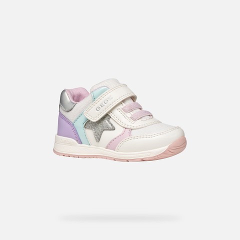 Low top sneakers RISHON BABY GIRL Off white/Lilac - image number 2 | GEOX