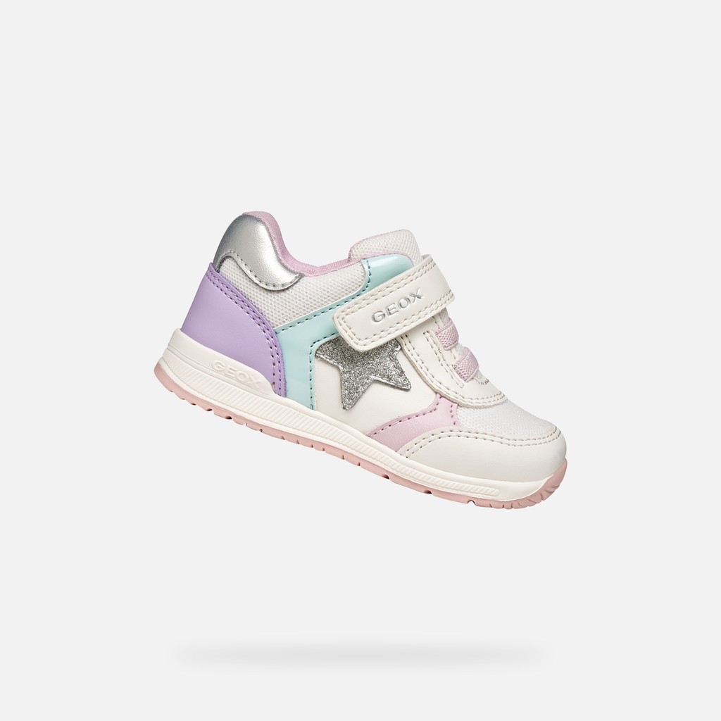 Low top sneakers RISHON BABY GIRL Off white/Lilac - image number 0 | GEOX