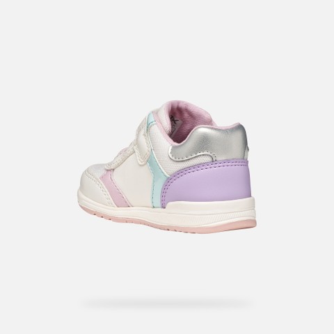 Low top sneakers RISHON BABY GIRL Off white/Lilac - image number 3 | GEOX