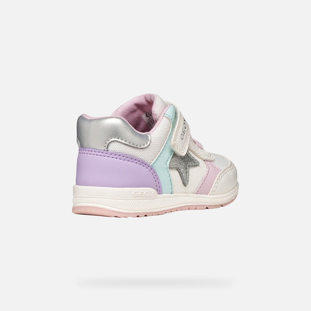 Low top sneakers RISHON BABY GIRL Off white/Lilac - image number 4 | GEOX