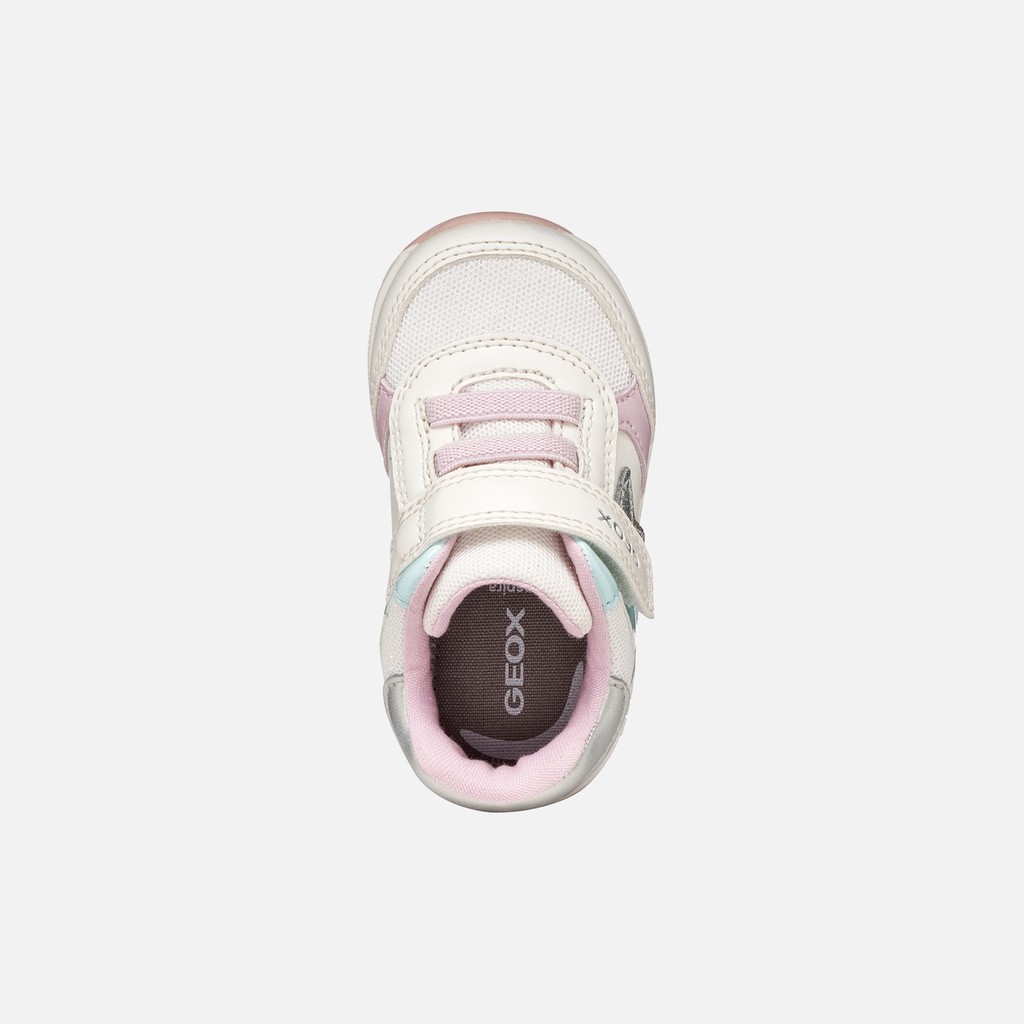 Low top sneakers RISHON BABY GIRL Off white/Lilac - image number 5 | GEOX