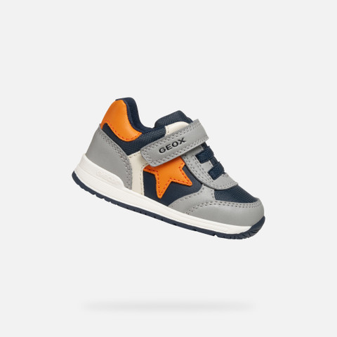 Low top sneakers RISHON BABY Gray/Orange | GEOX