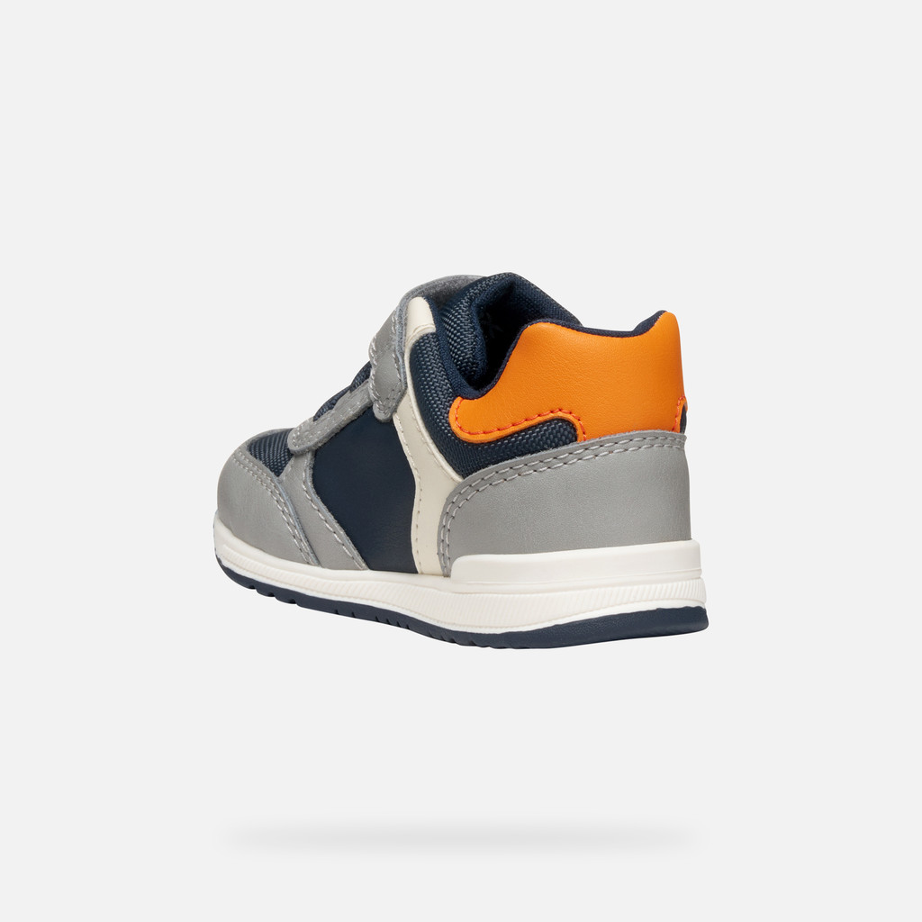 Low top sneakers RISHON BABY Gray/Orange - image number 3 | GEOX