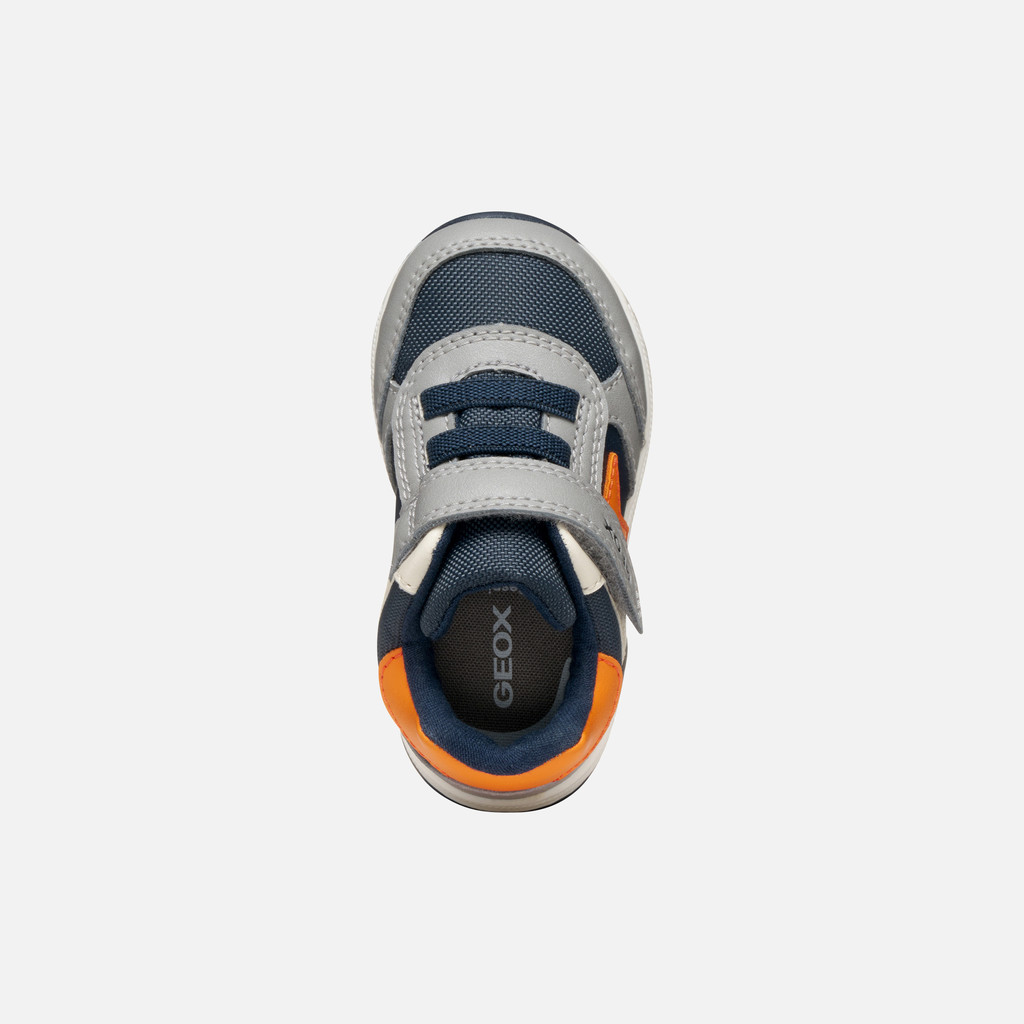 Low top sneakers RISHON BABY Gray/Orange - image number 5 | GEOX
