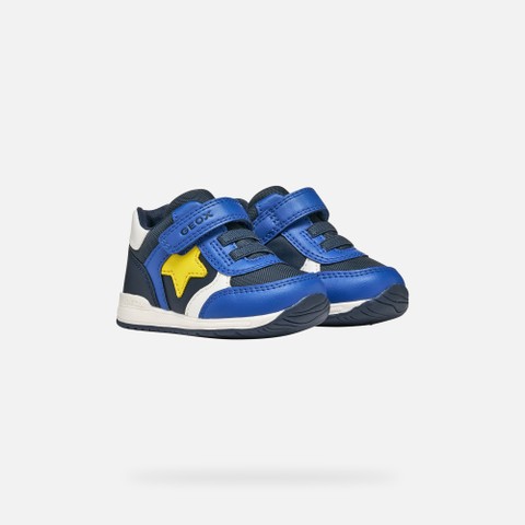 Low top sneakers RISHON BABY Navy/Yellow - image number 7 | GEOX