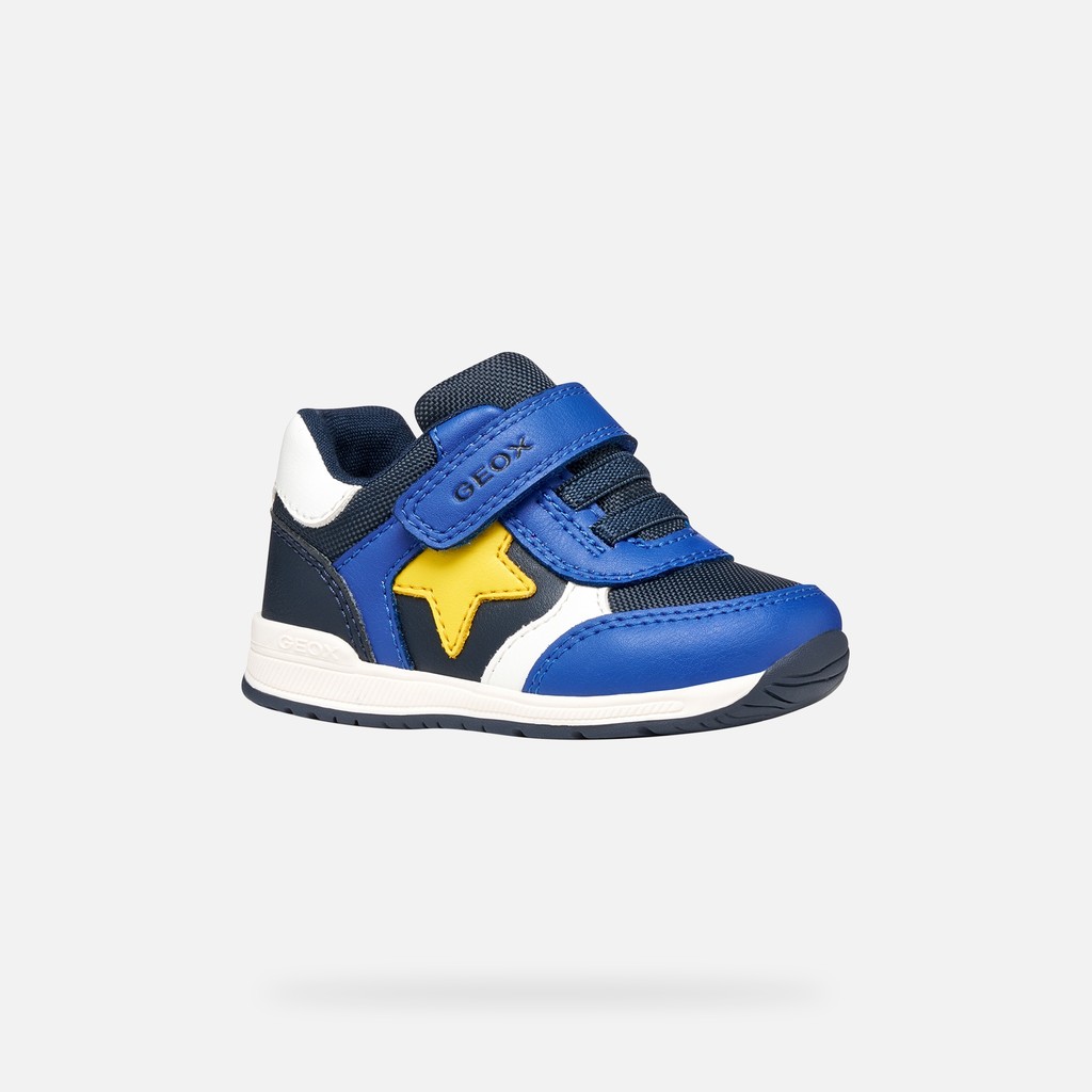 Low top sneakers RISHON BABY Navy/Yellow - image number 2 | GEOX