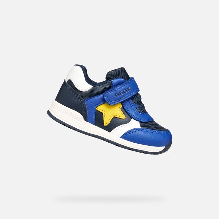 Low top sneakers RISHON BABY Navy/Yellow | GEOX