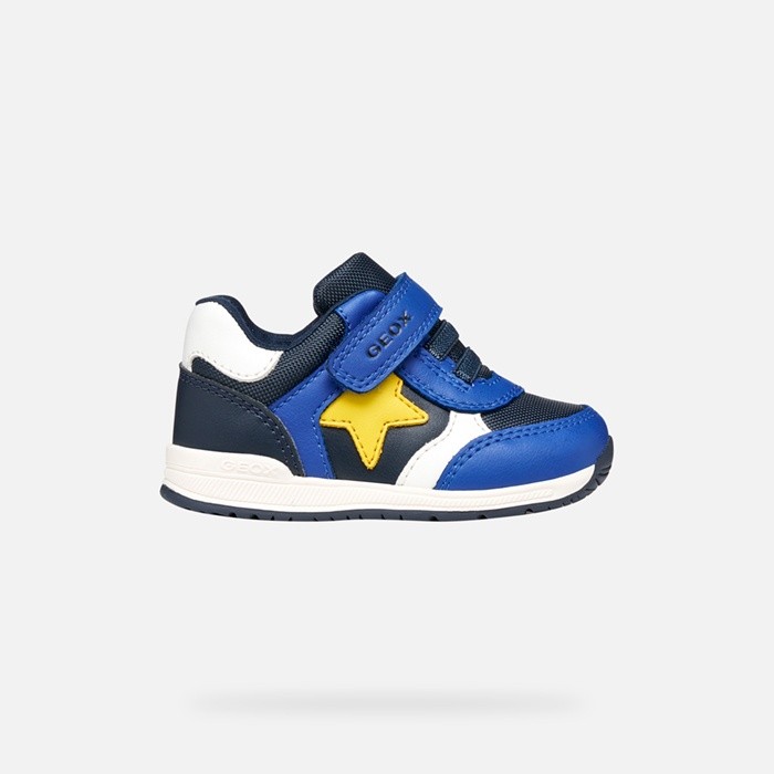 Low top sneakers RISHON BABY Navy/Yellow | GEOX