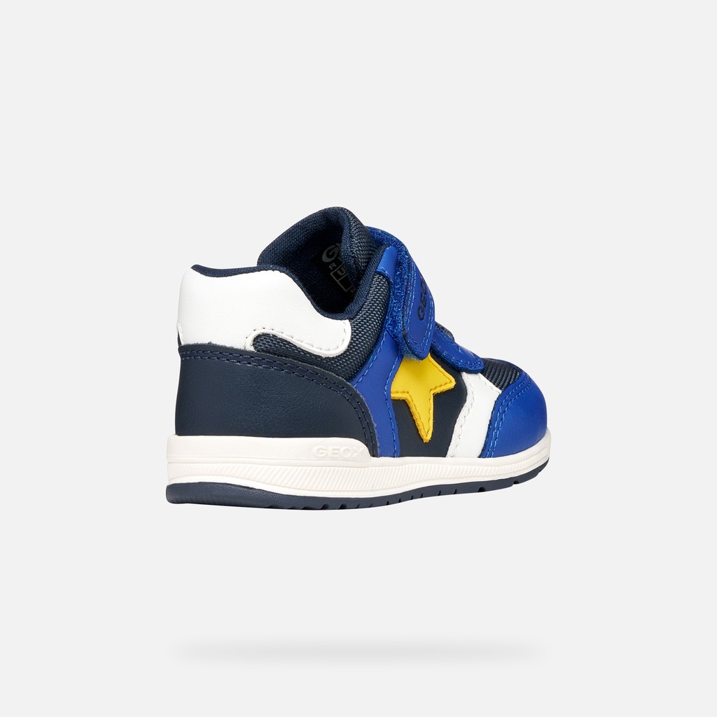Low top sneakers RISHON BABY Navy/Yellow - image number 4 | GEOX