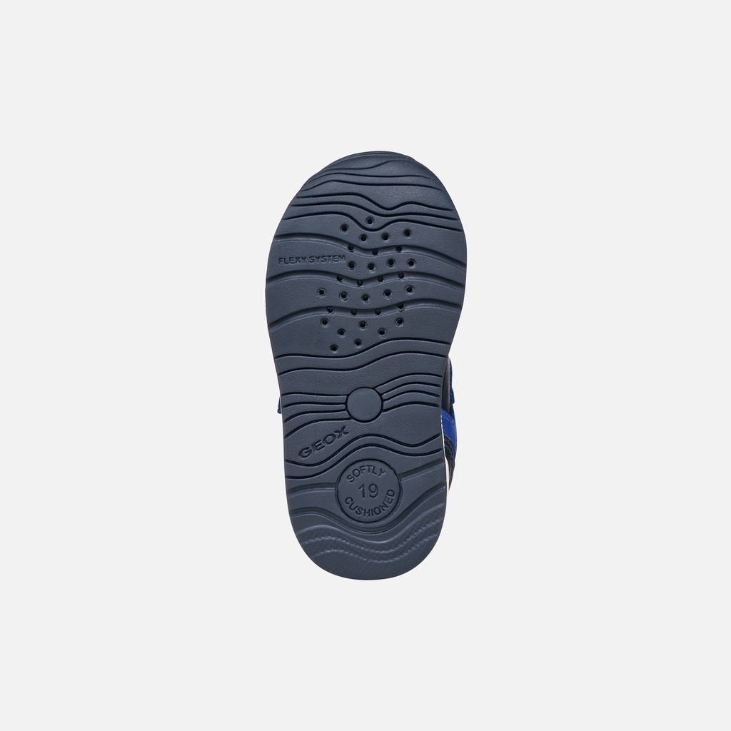 Low top sneakers RISHON BABY Navy/Yellow - image number 6 | GEOX