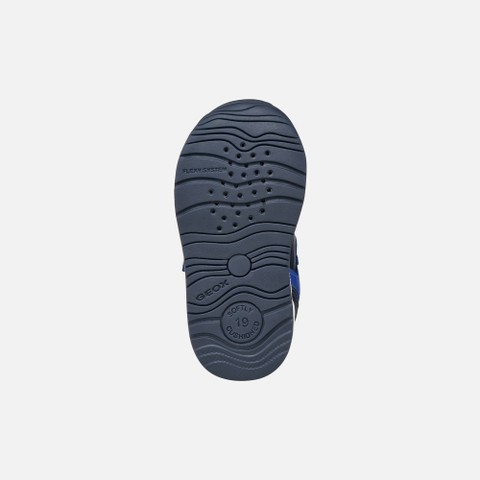 Low top sneakers RISHON BABY Navy/Yellow - image number 6 | GEOX