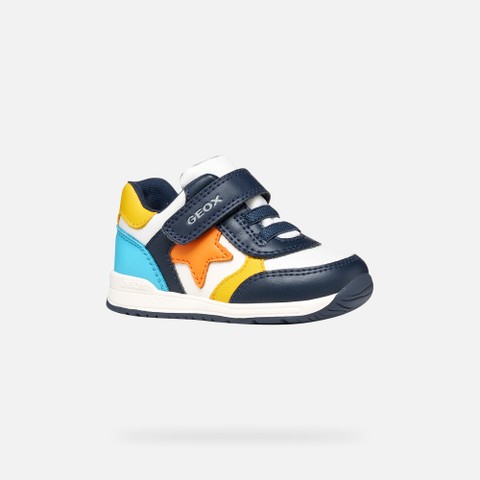 Low top sneakers RISHON BABY Off White/Navy - image number 2 | GEOX