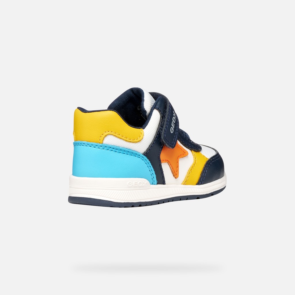 Low top sneakers RISHON BABY Off White/Navy - image number 4 | GEOX