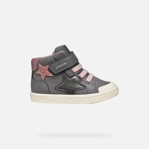 High top sneakers GISLI TODDLER Gray/Pink - image number 1 | GEOX