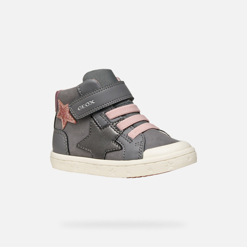 High top sneakers GISLI TODDLER Gray/Pink - image number 2 | GEOX