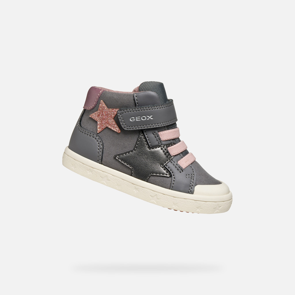 High top sneakers GISLI TODDLER Gray/Pink - image number 0 | GEOX