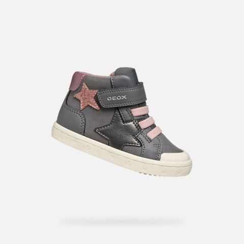 High top sneakers GISLI TODDLER Gray/Pink - image number 0 | GEOX