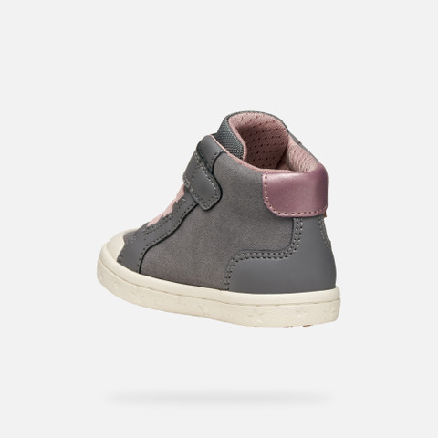 High top sneakers GISLI TODDLER Gray/Pink - image number 3 | GEOX
