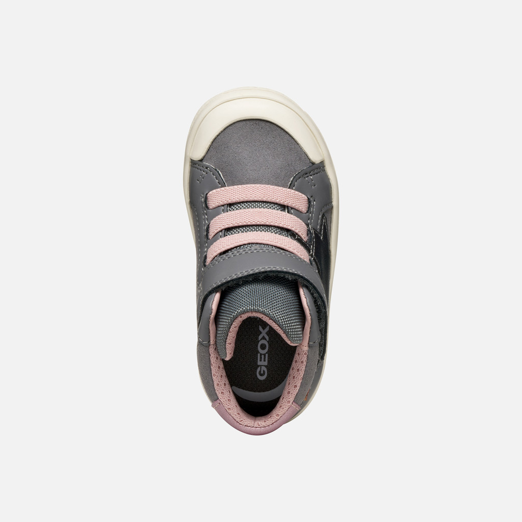 High top sneakers GISLI TODDLER Gray/Pink - image number 5 | GEOX