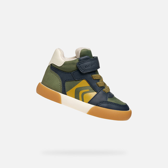 Hohe Sneakers GISLI KLEINKIND JUNGE Militärgrün/Marineblau | GEOX
