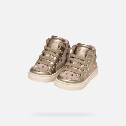 Baskets montantes NASHIK PETITE FILLE Beige foncé - image number 7 | GEOX