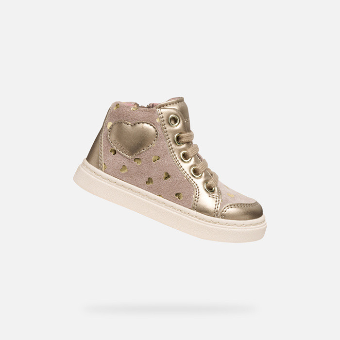 High top sneakers NASHIK TODDLER GIRL Dark Beige | GEOX