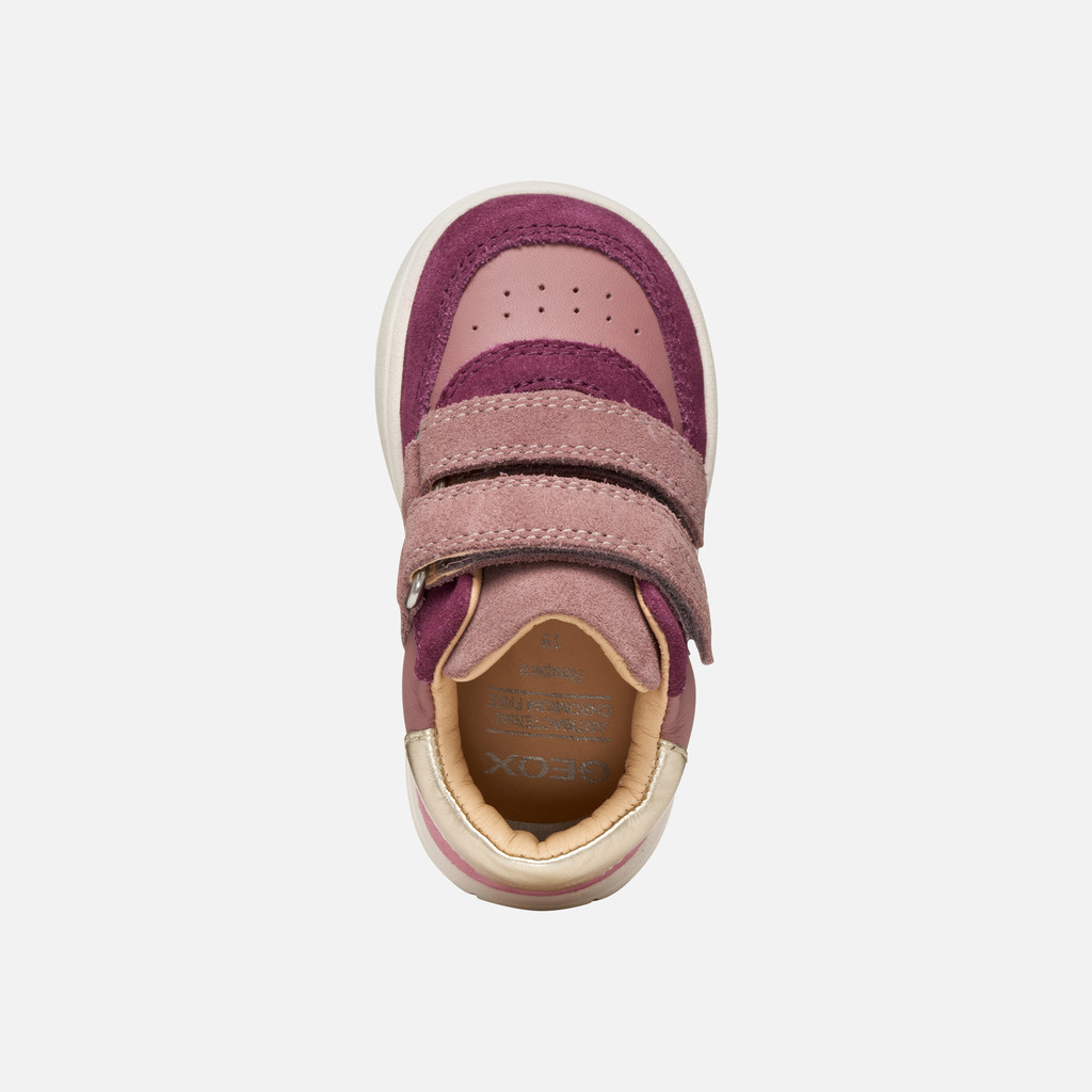 Sneakers with straps BIGLIA BABY Rose smoke/Dark purple - image number 5 | GEOX