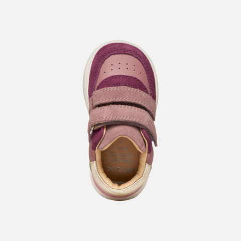 Sneakers with straps BIGLIA BABY Rose smoke/Dark purple - image number 5 | GEOX