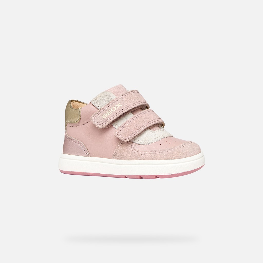 Toddler velcro shoes BIGLIA BABY GIRL Rose/Light gold - image number 2 | GEOX