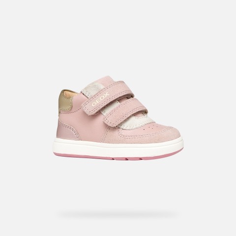 Toddler velcro shoes BIGLIA BABY GIRL Rose/Light gold - image number 2 | GEOX