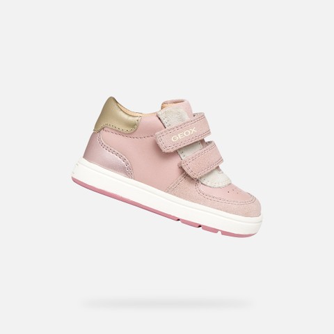 Toddler velcro shoes BIGLIA BABY GIRL Rose/Light gold | GEOX
