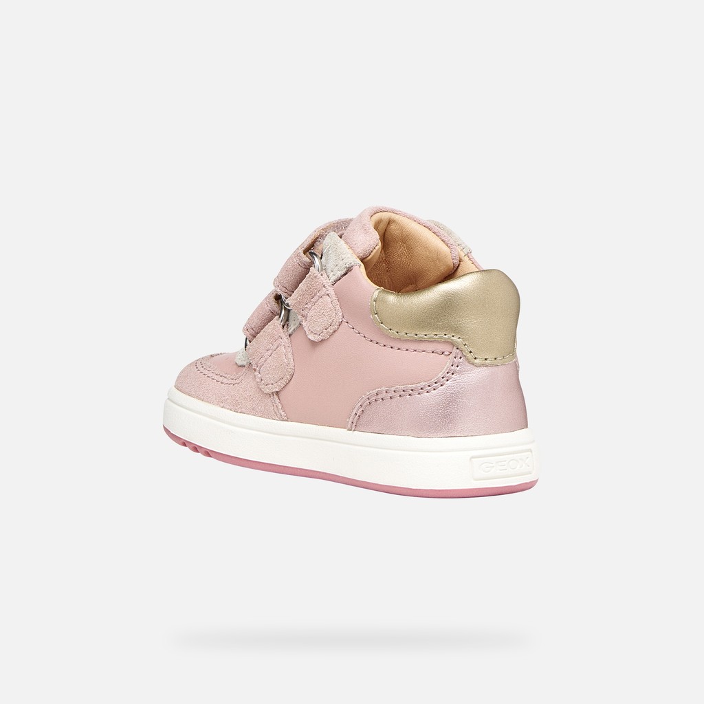 Toddler velcro shoes BIGLIA BABY GIRL Rose/Light gold - image number 3 | GEOX