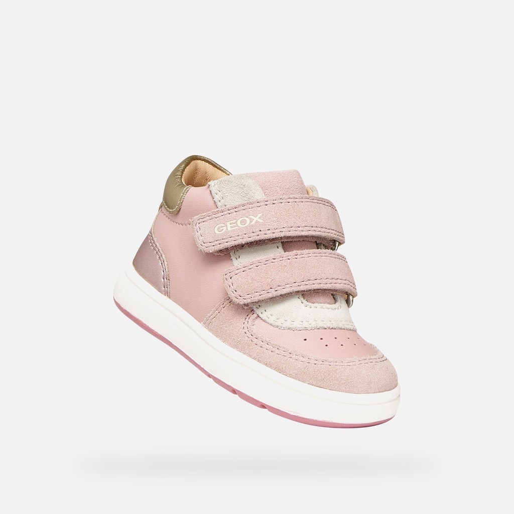 Toddler velcro shoes BIGLIA BABY GIRL Rose/Light gold - image number 4 | GEOX