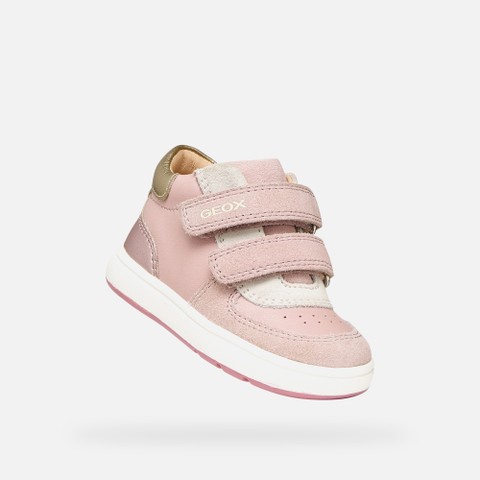 Toddler velcro shoes BIGLIA BABY GIRL Rose/Light gold - image number 4 | GEOX