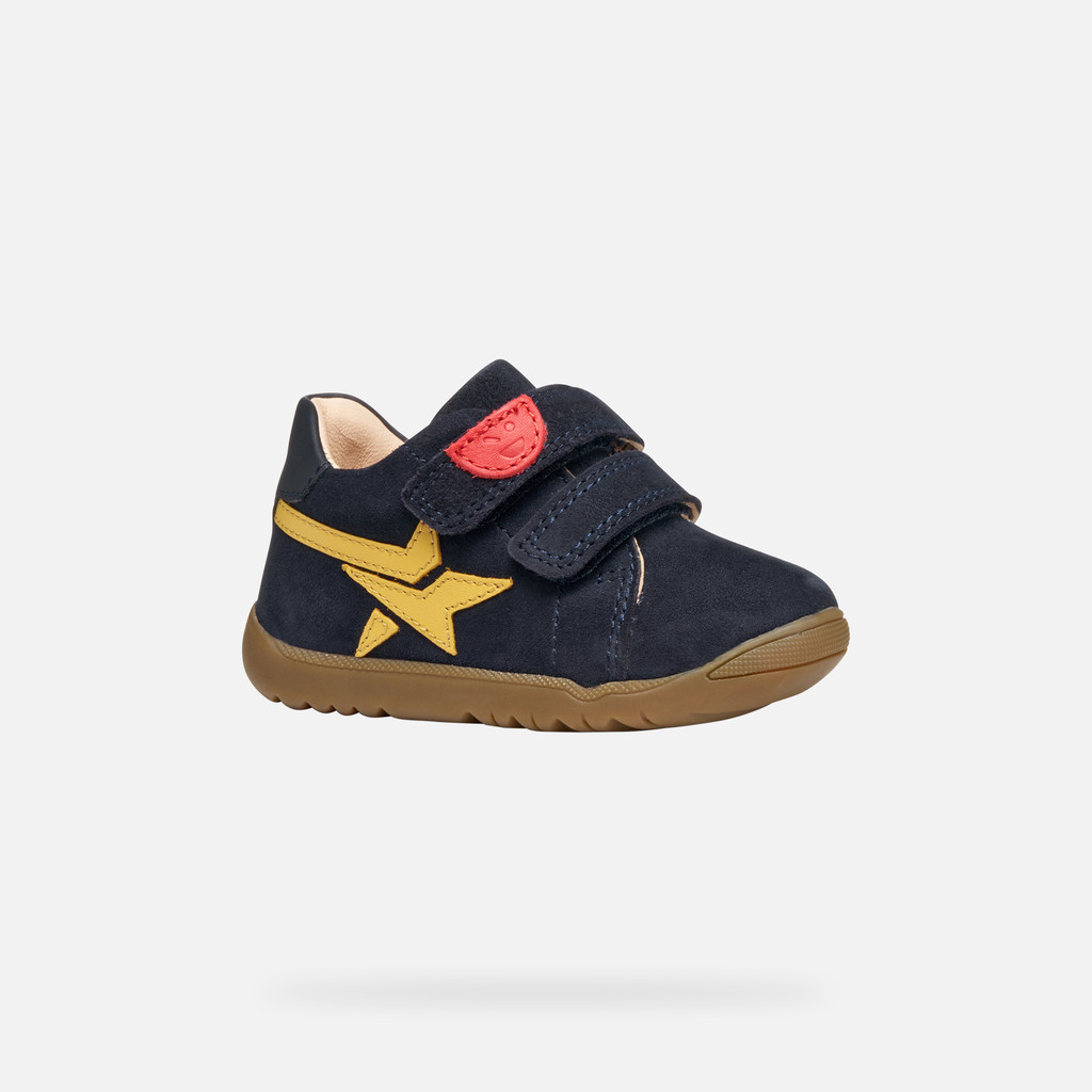 Velcro shoes MACCHIA BABY BOY Navy/Ochre Yellow - image number 2 | GEOX